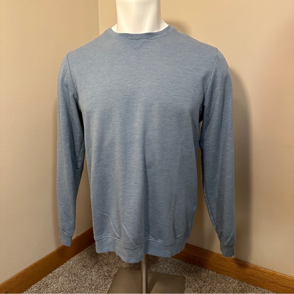 Travis Mathew Golf Blue Fink Crewneck Sweater Long Sleeve Sweatshirt